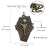 JEWELRYWE Skull Skull Pocket Watch Antique Lock Pocket Watch Pendant Necklace Clock Birthday Anniversary Christmas Present Bronze Cosplay Halloween