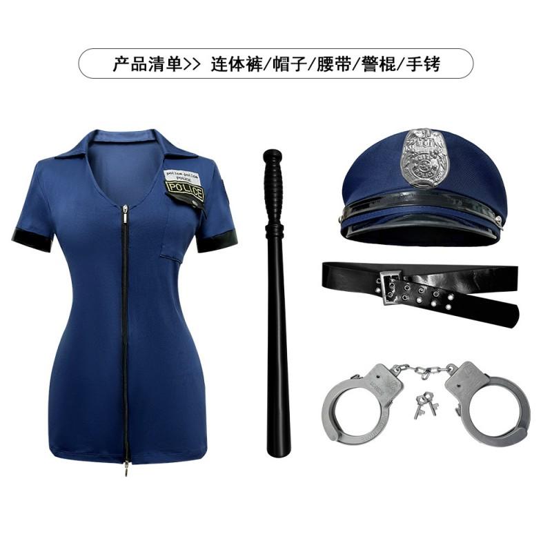 Womens Halloween Cosplay Police Uniform Sexy Party Game Costume S-3XL
