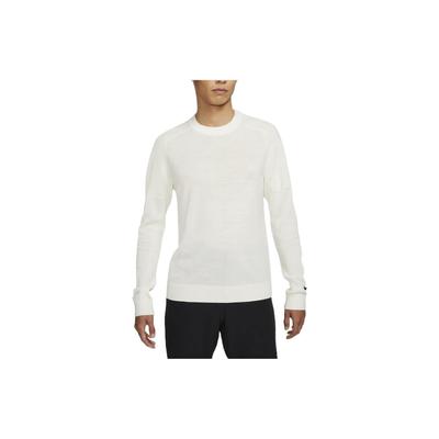 Tiger Woods Solid Elastic Breathable Golf Crew Neck Sweater Men Tops Summit-White CU9783-121