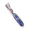 Natürlicher Kyanit, Rosa Amethyst 925 Sterlingsilber Massiv Geschenk Anhänger 1.50" i0A47