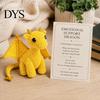 Crochet Dragon Doll with Card, Emotional Support Handmade Decor, Mini Decor Knitting Ornament, Inspirational Gifts for Family Friends Toy