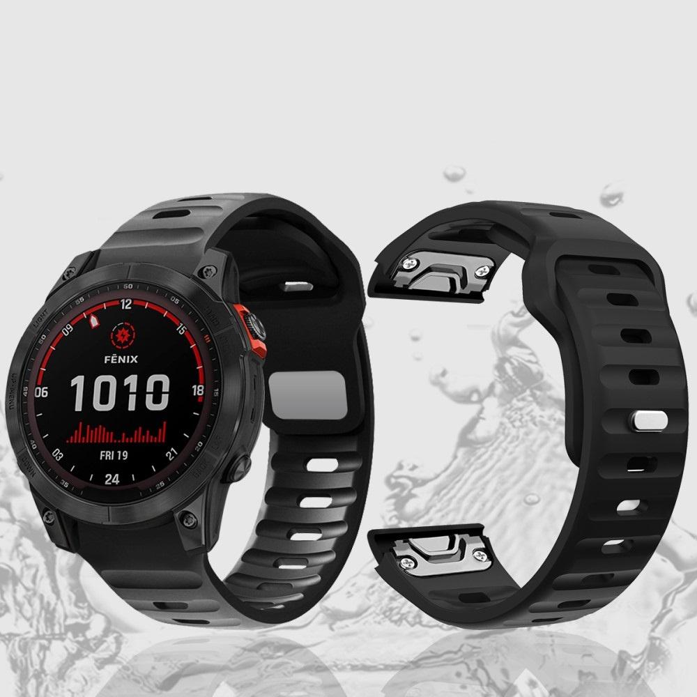 QuickFit Silicone Strap for Garmin Fenix 26mm, Black