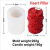 3D Letter Cylinder Cubic Love Silicone Candle Molds DIY Handmade Scented Candles Making Tool Valentine's Day Decor