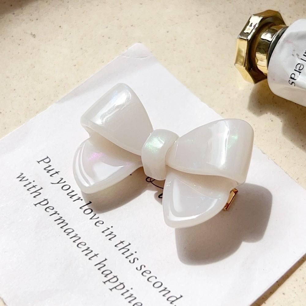 Hair Accessories Korean Style Acetate Hairpin No Slip Cute Bow Hair Bangs Clip Light Luxury Bow Tie Duckbill Clip Women