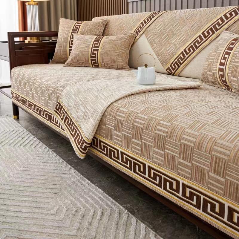 Four Season Universal Sofa Cover Anti-slip Couch Covers Luxury Soft Chenille Sectional L Shape Sofa Towel for Living Room