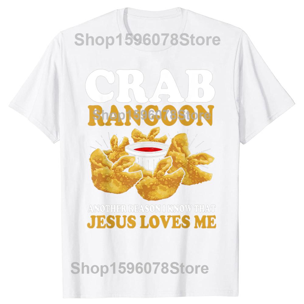 Grappige Krab Rangoon Goon Liefhebber 100% Katoen T-shirts Heren Mode Print T-shirt Los Oversized Streetwear Hip Hop Unisex T-shirt