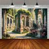 1 Romantic Greek Palace Garden Background Banner - Suitable for Birthdays Holidays Parties Multiple Sizes To Choose from
