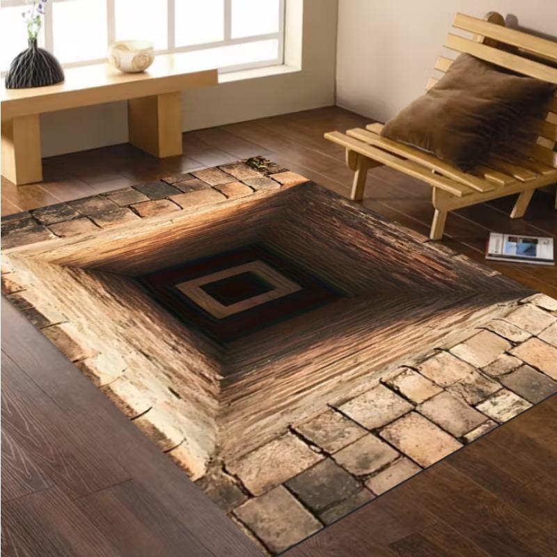 2D Flat Optical Illusion Non-slip Carpet Easy To Clean Perfect for Front Door Entryway Bedroom Laundry Room Area Door Mat Home