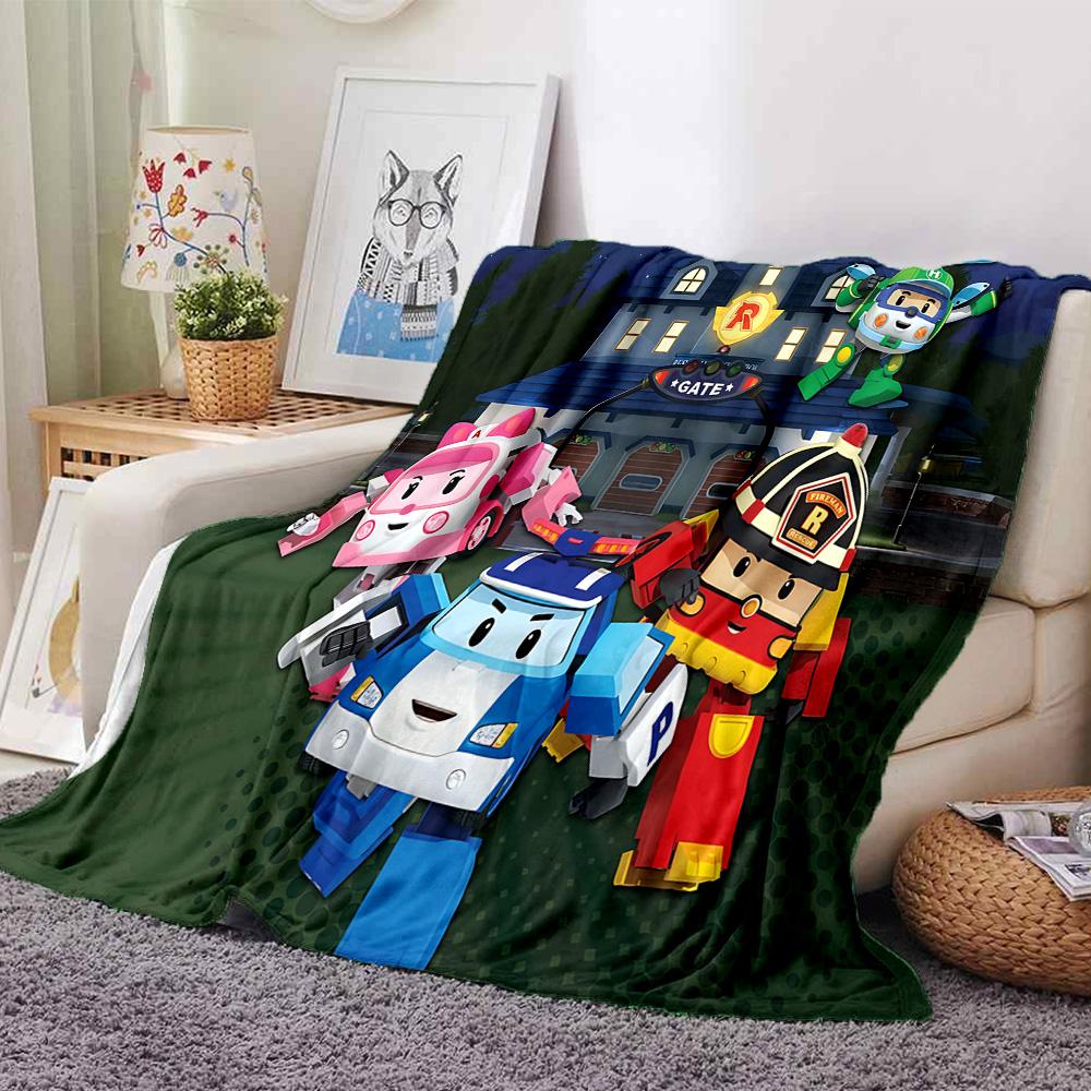 1pc Robots Vehicles flannel Blanket for Super Soft Cute Comfort Blanket for Travel Bedding Couch Sofa Blanket Y73060