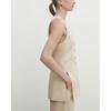Spring New Arrival Workplace Work Clothing Office Lady Style Outwear Side Slit Plaid Pure Linen Suit Vest 6036575