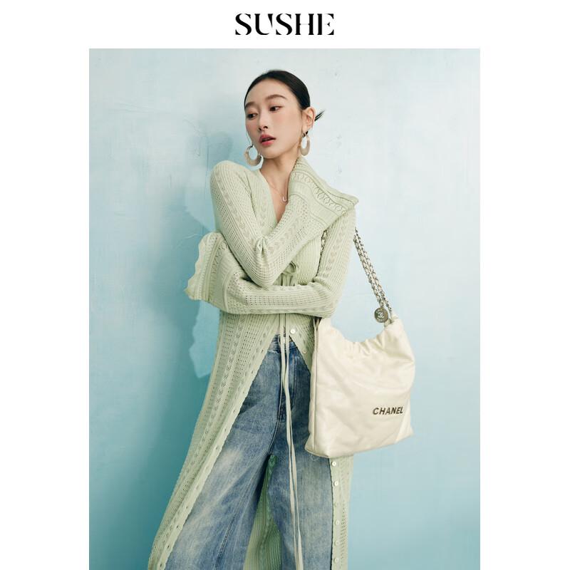 

SUSHEV Women s V-Neck Long Knitted Cardigan S