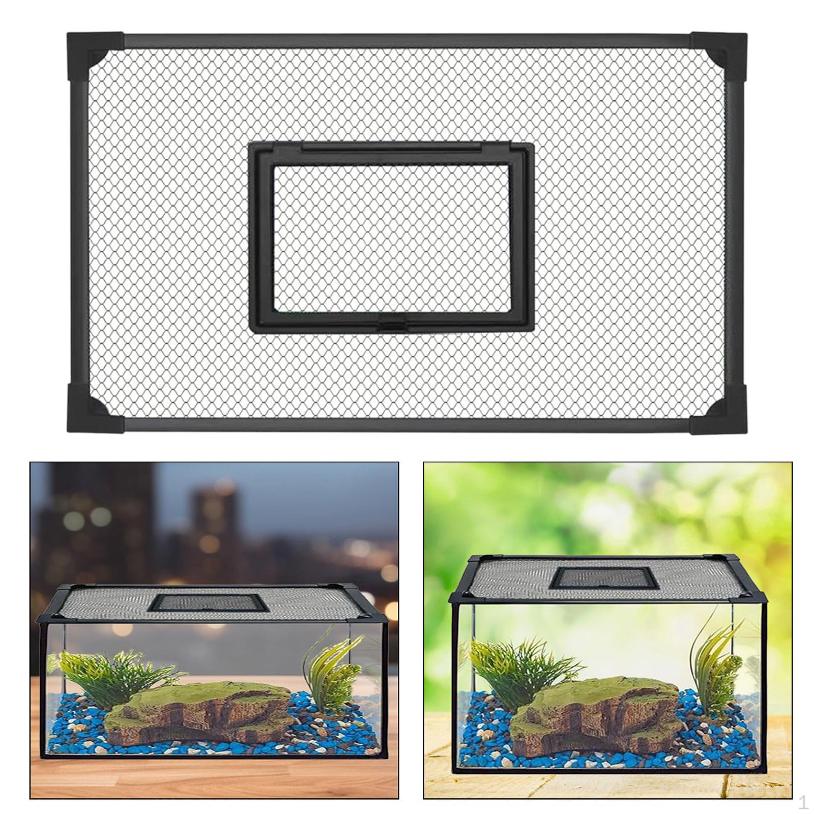

Экран для аквариума Самостоятельная сборка Сетка-крышка от выпрыгивания Сделай сам Крышка для аквариума Легко установить Аксессуары 60x30cm