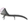 Vidaxl Sun Loungers with Table, 2 Pcs, Grey, Poly Rattan
