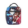 Radiostatic Vox Alastor Lunch Bag Hazbin Hotels Portable Zipper Lunch Box Men Picnic Graphic Cooler Bag Thermal Tote Handbags