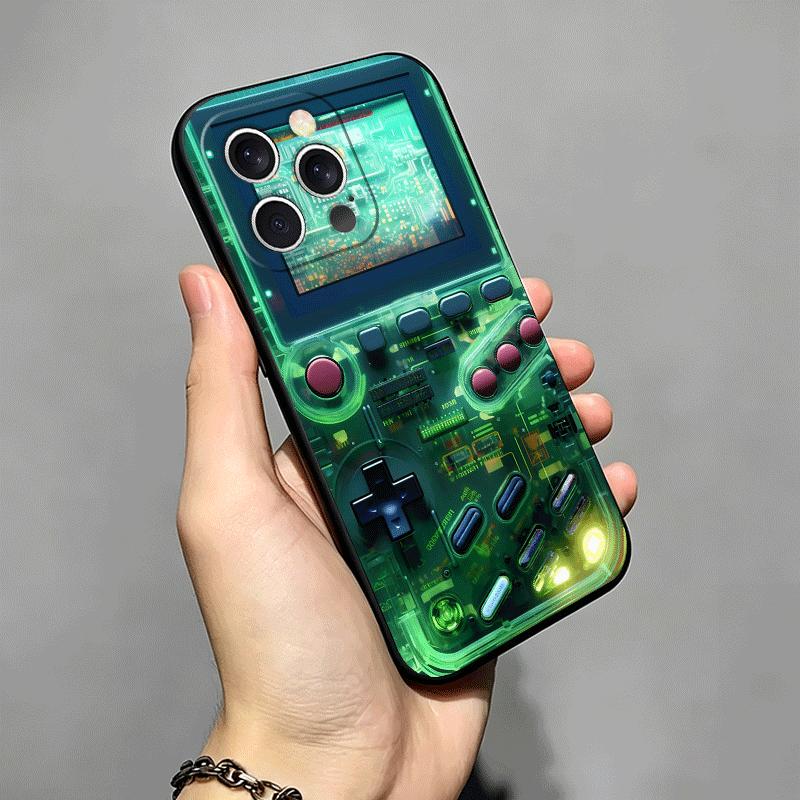 Soft Phone Case For iPhone 17 16 Pro Max 15 Game Console Fashion Boy 16E 17E 14 Plus 13 Mini 12 XS 7 SE 8 Air Black Cover Shell