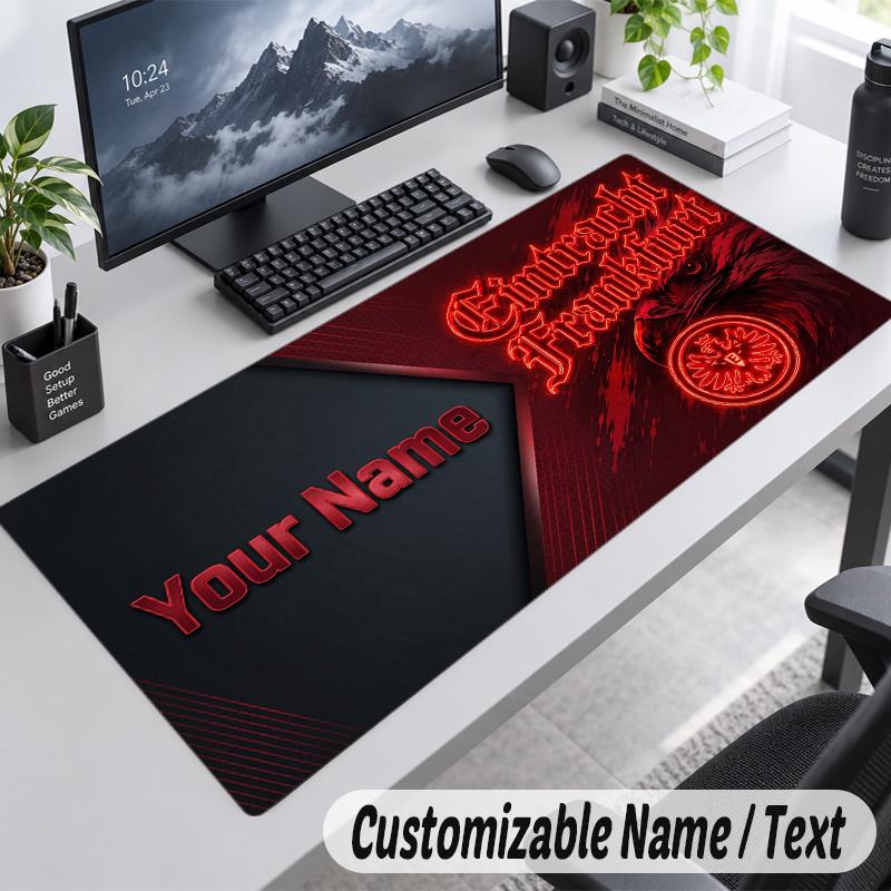 Custom Name Text Mouse Pad Eintracht Frankfurt Personalized Desk Pad For Work And Gaming