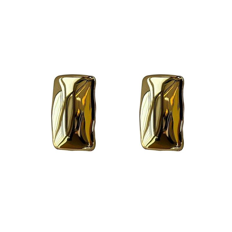 1PAIR European and American exaggerated copper gold-plated earrings women s fashion explosion geometric square gold earrings jewelry золотой