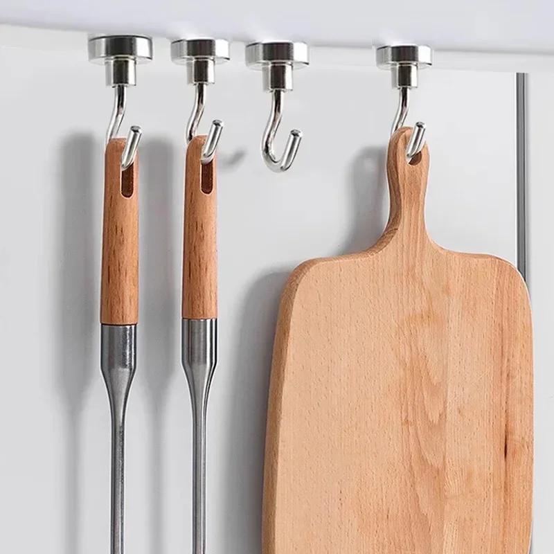 Strong Magnet Hook 5/10pcs Keys Holder Home Kitchen Metal for You Bathroom Storage Hairs Accessories Wall Hanging Hooks