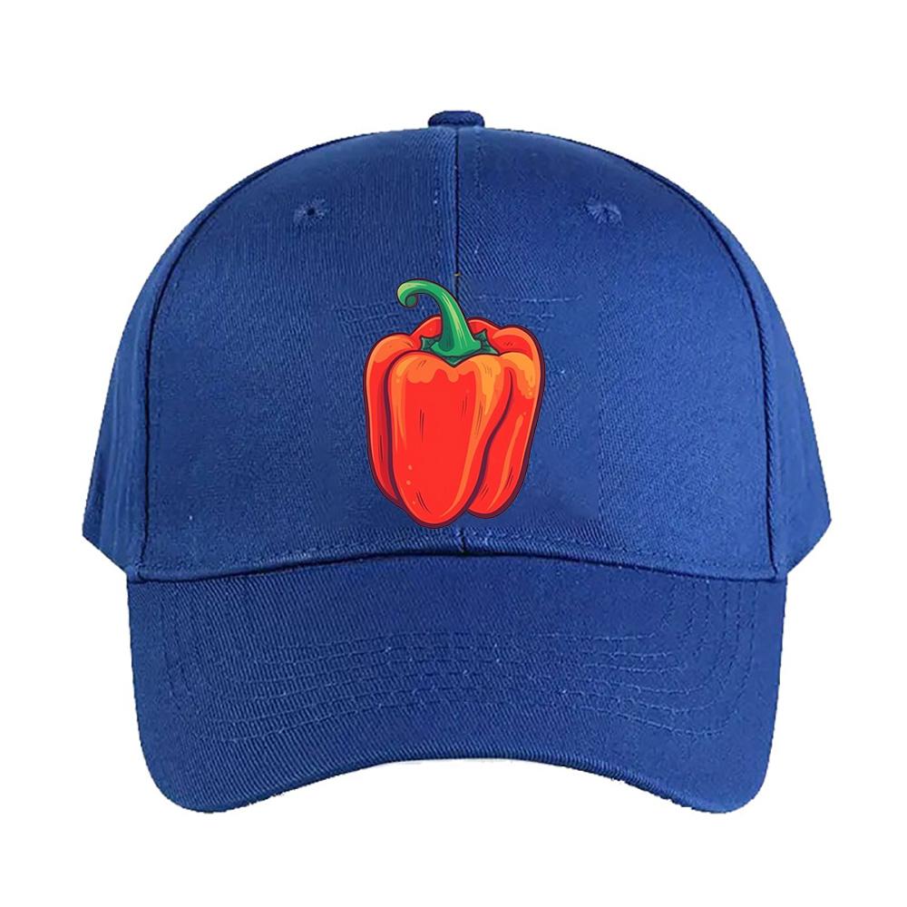 Vibrant Bell Pepper illustration for Gardening Woman Man Baseball Cap Adult Adjustable with Curved Brim Hiking Fishing Hat