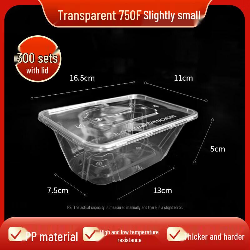 Disposable Rectangular Food Container with Lid