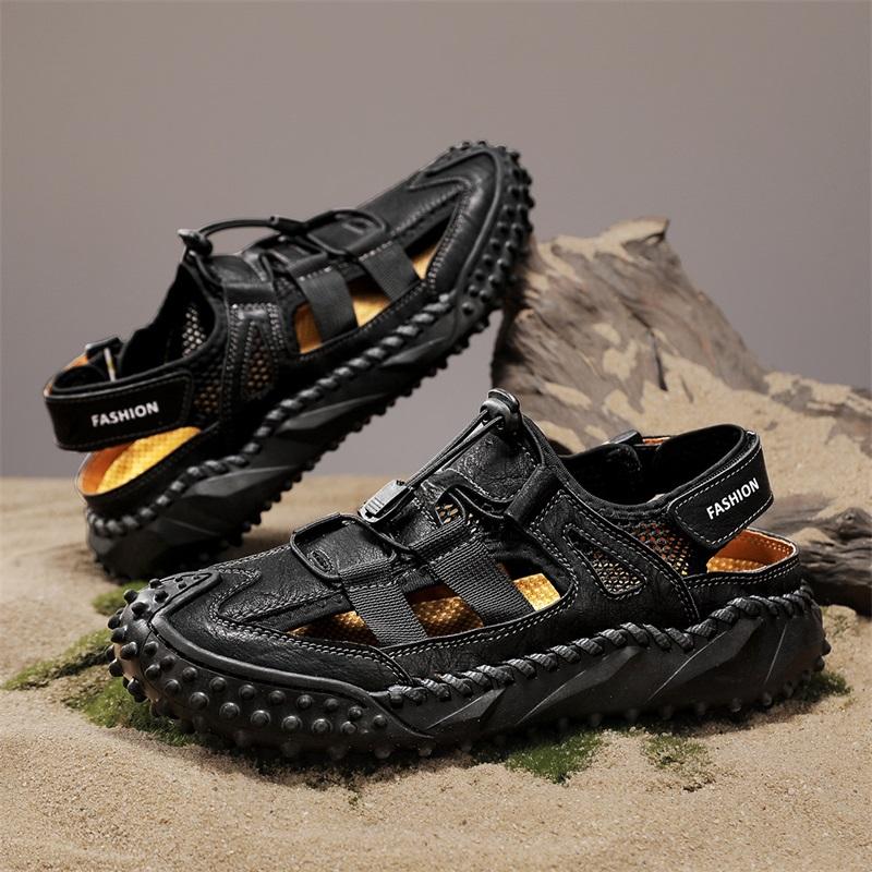 Fashion Quick Dry Wading Aqua Sandals New Trend Fashion Men's Beach Shoes Outdoor Sports Leisure Sandals Comfort Flat Slip-on Loafers
