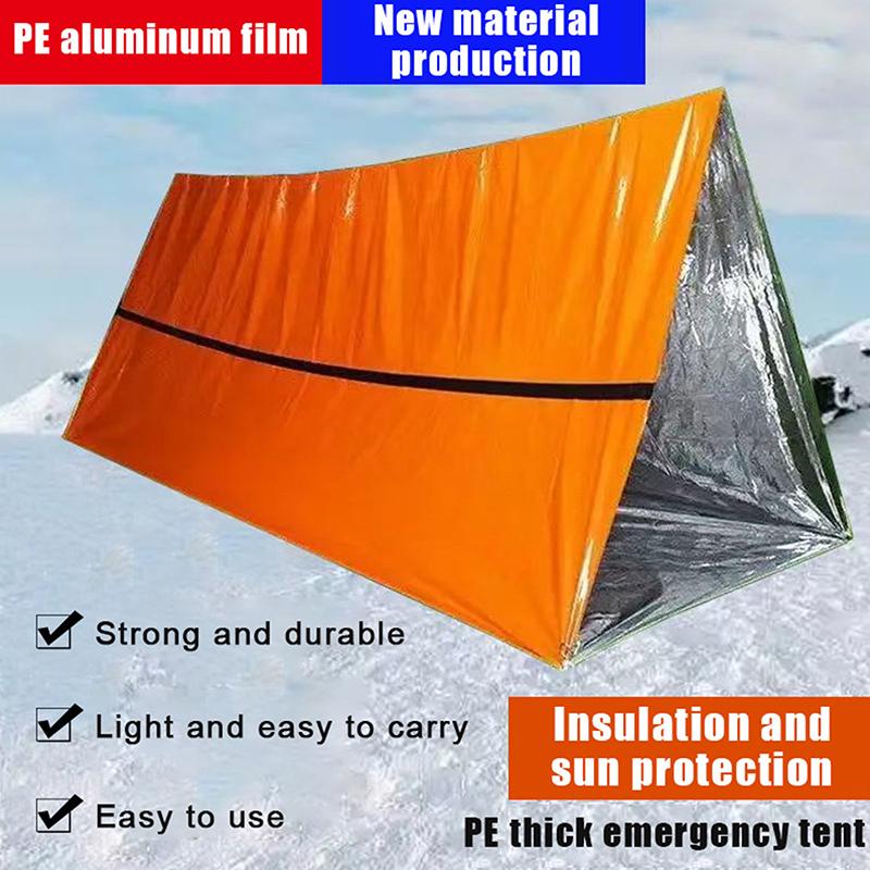 2-Person Emergency Tent - Waterproof & Windproof Survival Shelter for Camping, Hiking & Outdoor Adventures