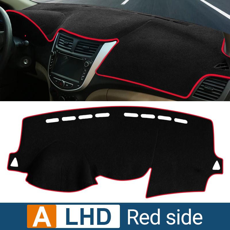 

Чехол на приборную панель автомобиля, защитный коврик от ультрафиолетового излучения, нескользящий коврик для Hyundai Solaris Accent RB 2010 2011 2012 2013 2014 2015 2016