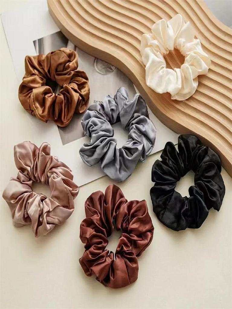 12Pcs Women Satin Hair Scrunchies, Mixed Colors Fashion Hair Rings, High Elasticity Soft Comfortable Hair Accessories
