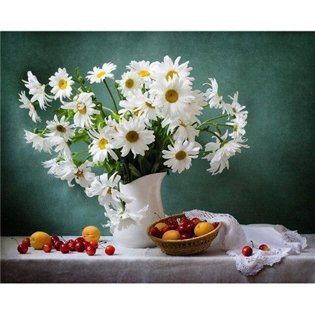 Flower Diamond Painting Accessories 5D DIY Diamond Mosaic Embroidery Cross Stitch Full Round Square Rhinestone Home Decoration