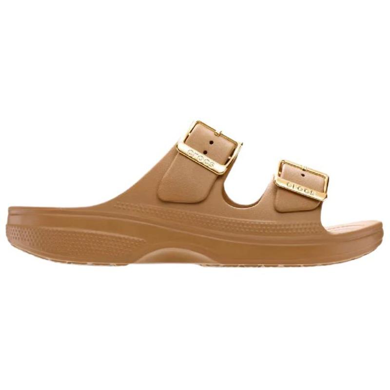 Crocs Saturday Outdoor Breathable Fashion Comfort Anti-rub Single Strap Slides Women Brown 213316-2EY