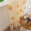 Romantischer transparenter Vorhang Gaze Fenstervorhänge Moderne Sonnenblume Tüllvorhänge Schlafzimmer
