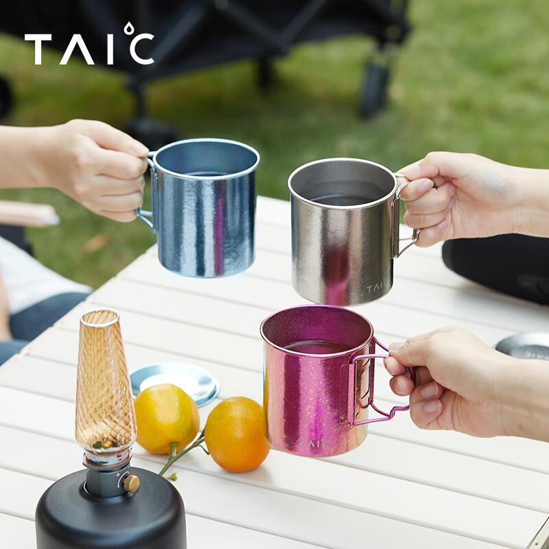 TAIC Pure Titanium Mug with Lid and Handle