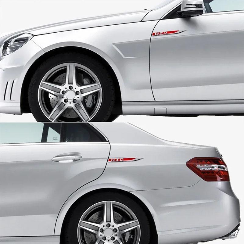 HAT1 2Pcs for Volkswagen VW GTI GTD R Line Golf 5 6 7 MK3 MK4 MK5 MK6 MK7 MK8 Metal Car Sticker Side Emblem Fender Bumper Strip Badge