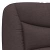 LED Bed Frame without Mattress  Hvar  Dark Brown 80x200 cm Fabric