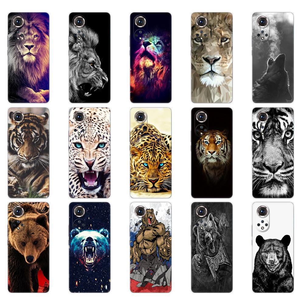 For Honor 50 Case For Honor 50 Pro Case Phone Back Cover On Huawei Nova 9 Pro Case Nova9 Honor50 50Pro Case Wolf Tiger Lion Bear