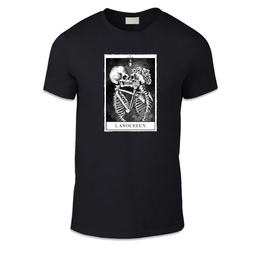 L AMOUREUX Adult Unisex T Shirt - Fun Humour Tarot Spooky