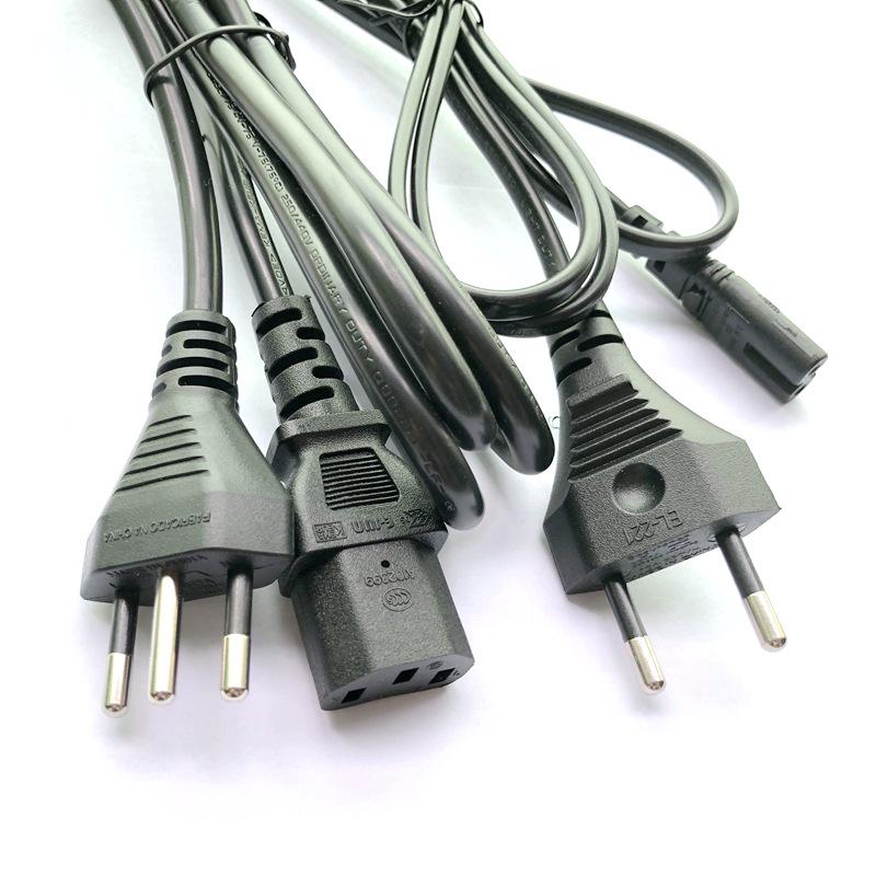 INMETRO Certified Brazil Three-Pin Power Cord, C13 Tail for Server, Speaker, Advertising Screen