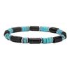 Men’s Turquoise Wood Bead Elastic Bracelet