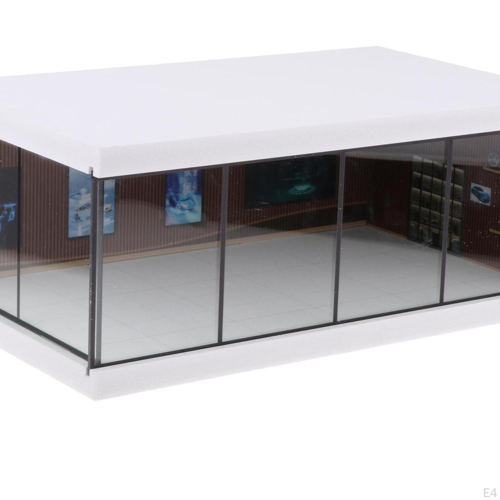 1:64 Vitrína do garáže, sběratelské předměty, osvětlená ochranná vitrína pro panenky