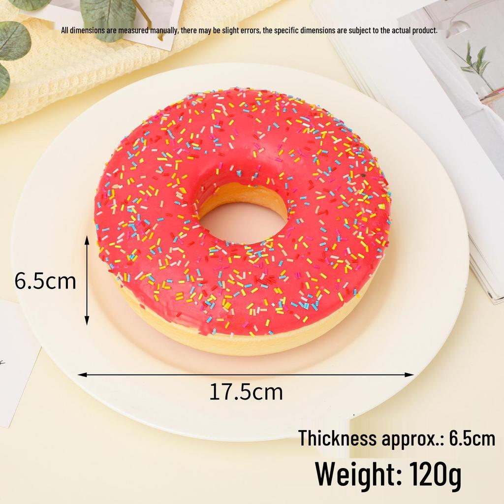 Large 17cm Sprinkle Donut Simulation Model Ornament