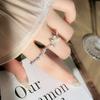 Niche summer atmosphere simple daily sweet yellow diamond butterfly opening ring women's fashion cold wind ring tide