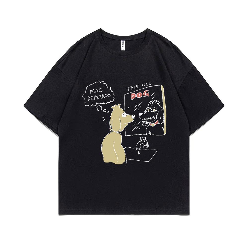 Mac Demarco This Old Dog Album Graficzny T-shirt Męski Lndie Pop Muzyka T-shirty Męskie Vintage T-shirty Męskie Hip Hop Oversizeowe Koszulki