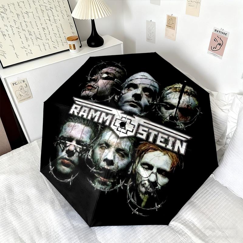 Famous German Rock Heavy Metal Band Rammstein Till Lindemann Umbrella, a Portable Iron Travel and Camping Essential Umbrella H5