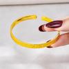 Exquisite Cat's Eye Gold Bangle - Trendy, Long-Lasting Color Jewelry for Women