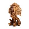 Imitation Tree Root Animal Head Statue Lion Head Ornament Animal Sculpture Wildlife Decor Vintage Home Decor Figurines