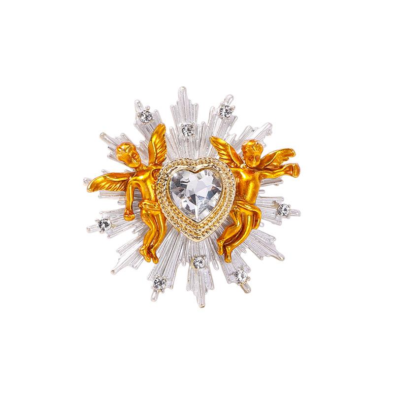 

Love Angel Cupid brooch, high-end vintage chest flower for women, pin, waist cinching buckle