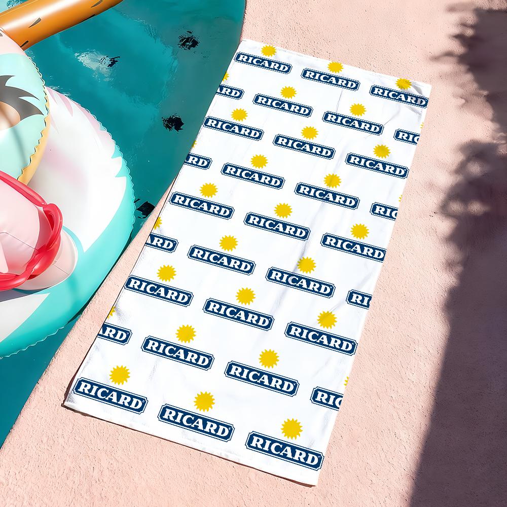 Fashion Towel Soft Pool Gift For Travel Gym Shower Camping Quick Dry Sports R-RicardS Logo Large Beach Towels
