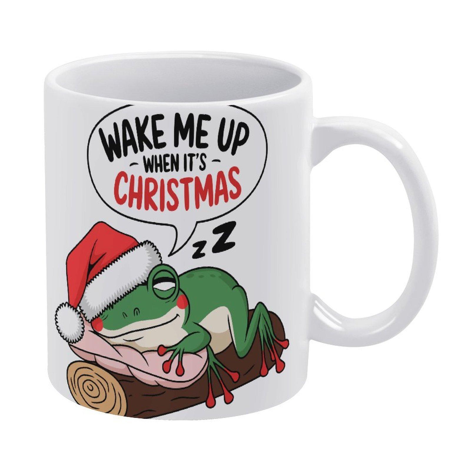 

1 шт. 11 унций белая керамическая кофейная кружка, чашка с двусторонней печатью для дома, кухни, бара, удобная ручка, чистый белый дизайн, отлично подходит для подарка белый