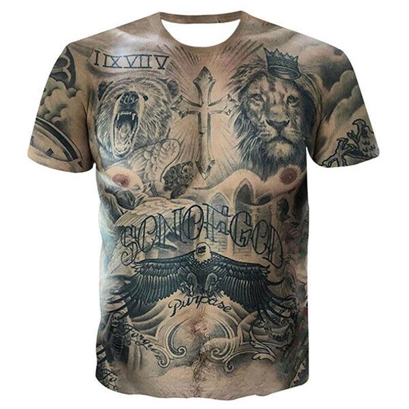 3d Print T Shirt For Men Funny Chest Hair Muscle Ugly Tee Tops Streetwear Weird Muscle Shirt