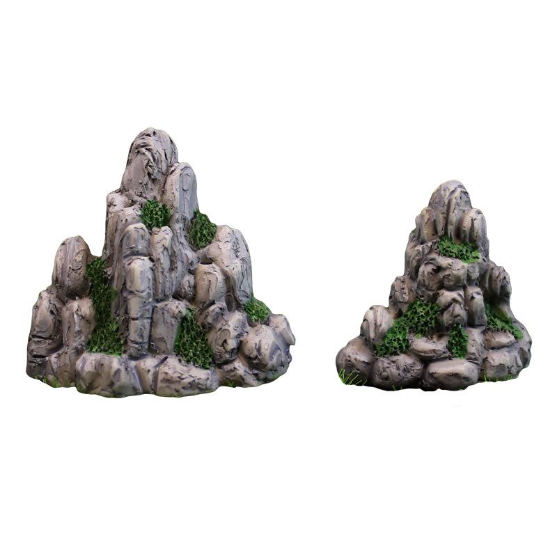 Simulation Miniature Rockery Ornaments Resin Crafts for Succulent Flower Pots, Aquariums, and Sand Table Decorations.
